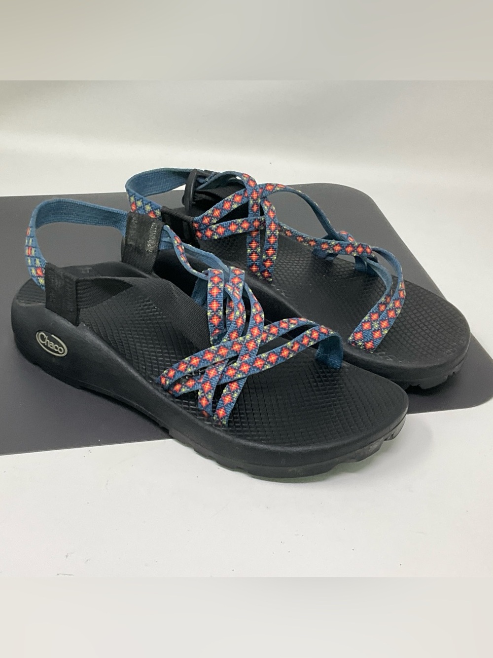 Chaco ZX1 Blue Red Chaco Athletic Sandal SZ 8 Double Strap